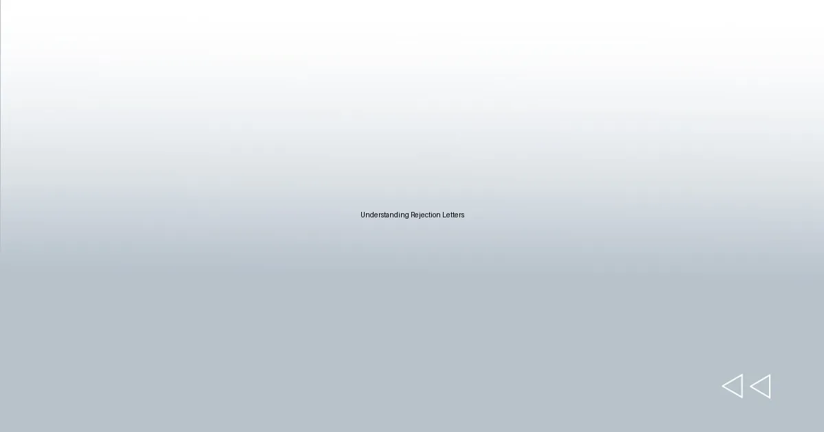 Understanding Rejection Letters