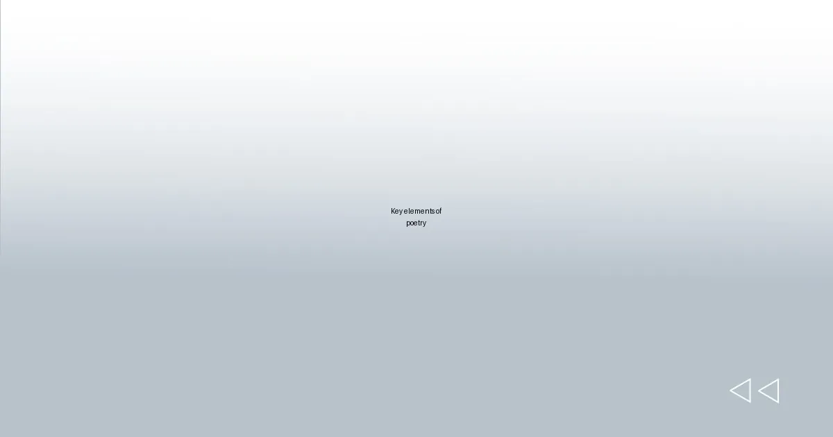 Key elements of poetry